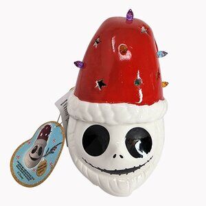 Disney Nightmare Before Christmas Jack Skellington Ceramic Luminary NEW